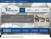 Tablet Screenshot of cedarindustries.com
